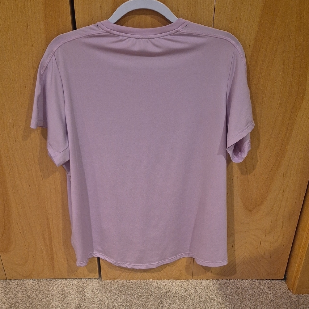 Adidas Women's Light Purple Short Sleeve Tee - Picture 2 of 4